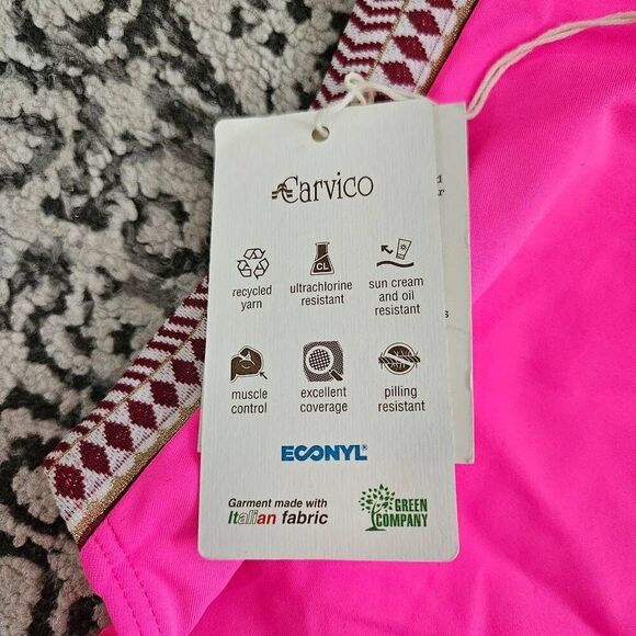 Lemlem Lena Nageur One Piece Swimsuit Size XS in Bright Pink - Picture 4 of 7
